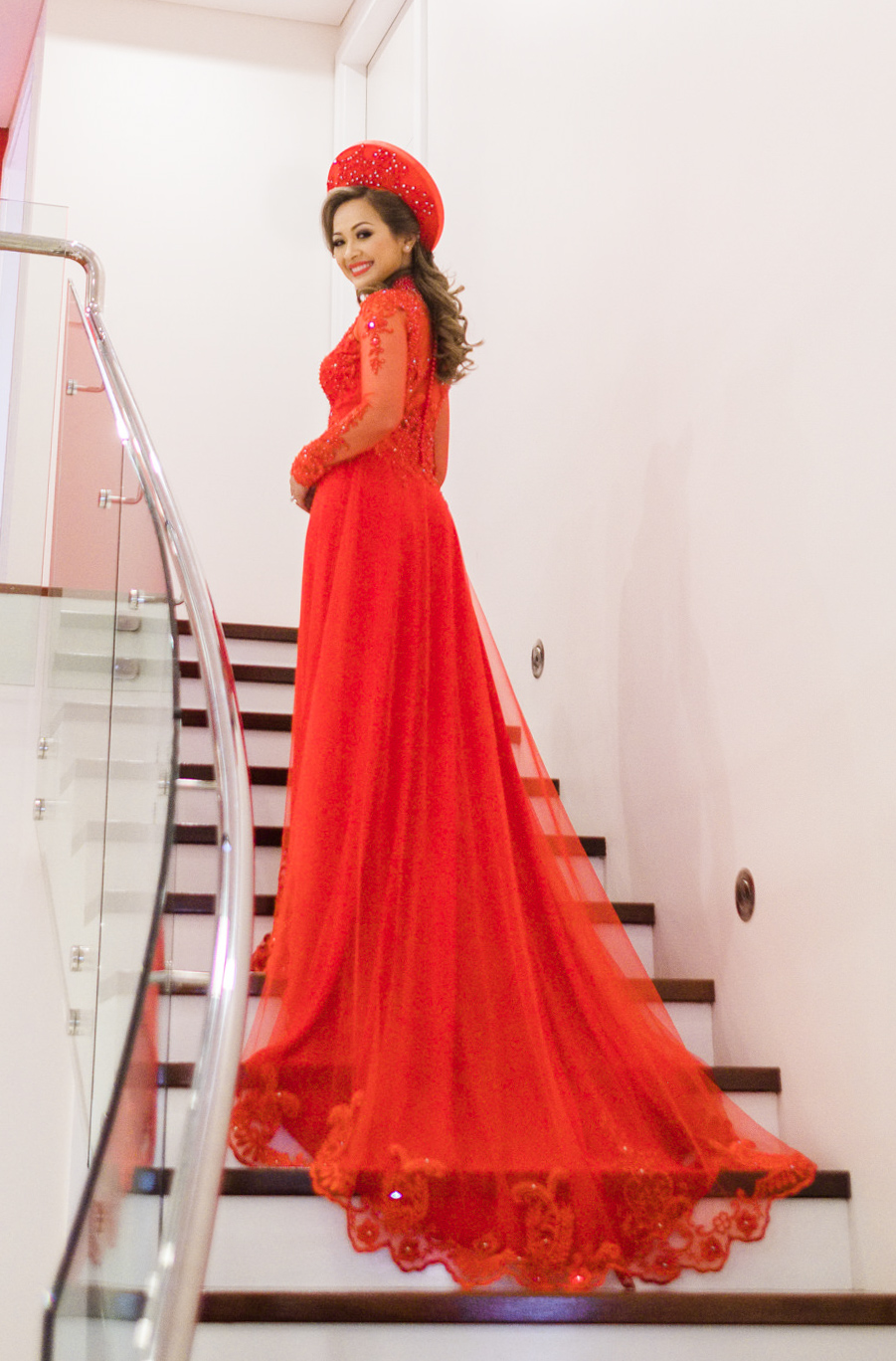 ao dai red